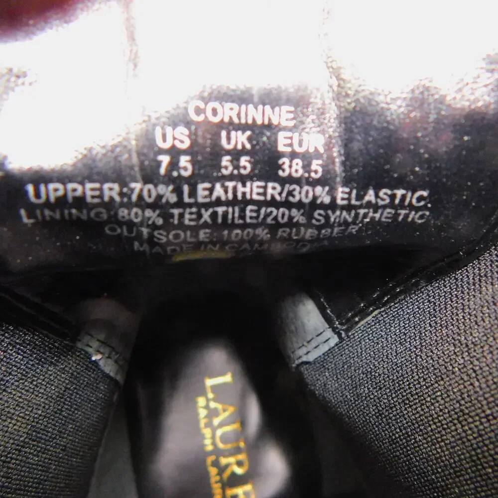 Ralph Lauren Womens Corinne Leather Distressed Metallic Booties Size 7.5 - Picture 11 of 11